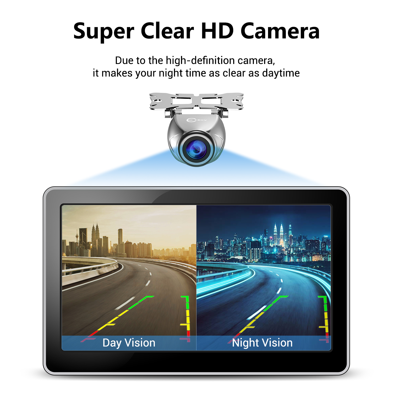 Car Backup Camera Esky Waterproof Starlight Rear View Night Vision Hd